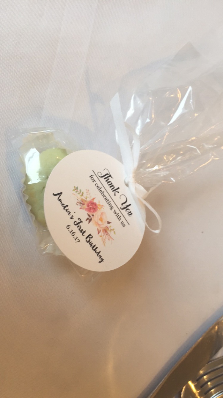 Secret Garden First Birthday Favor Tags