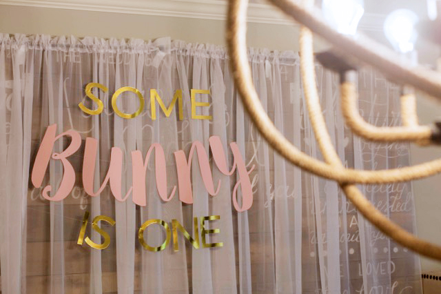 Some Bunny is One banner